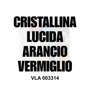 VLA 003314 cristallina per ceramica lucida arancio vermiglio Colorobbia idonea alimentare MOCA, ViErreBi Marostica